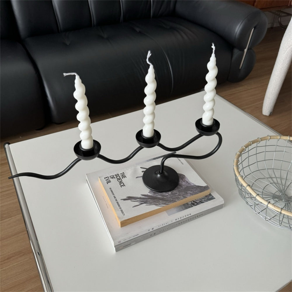 Tri Iron Twisted Candle Holder — product close-up