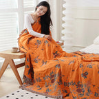 Ornate Multi-Layer Cotton Blanket — product in use