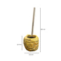 Retro Stone Ceramic Toilet Brush — material texture close-up