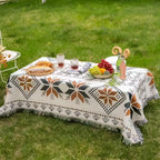 Moroccan Boho Pattern Picnic Mat — product in use