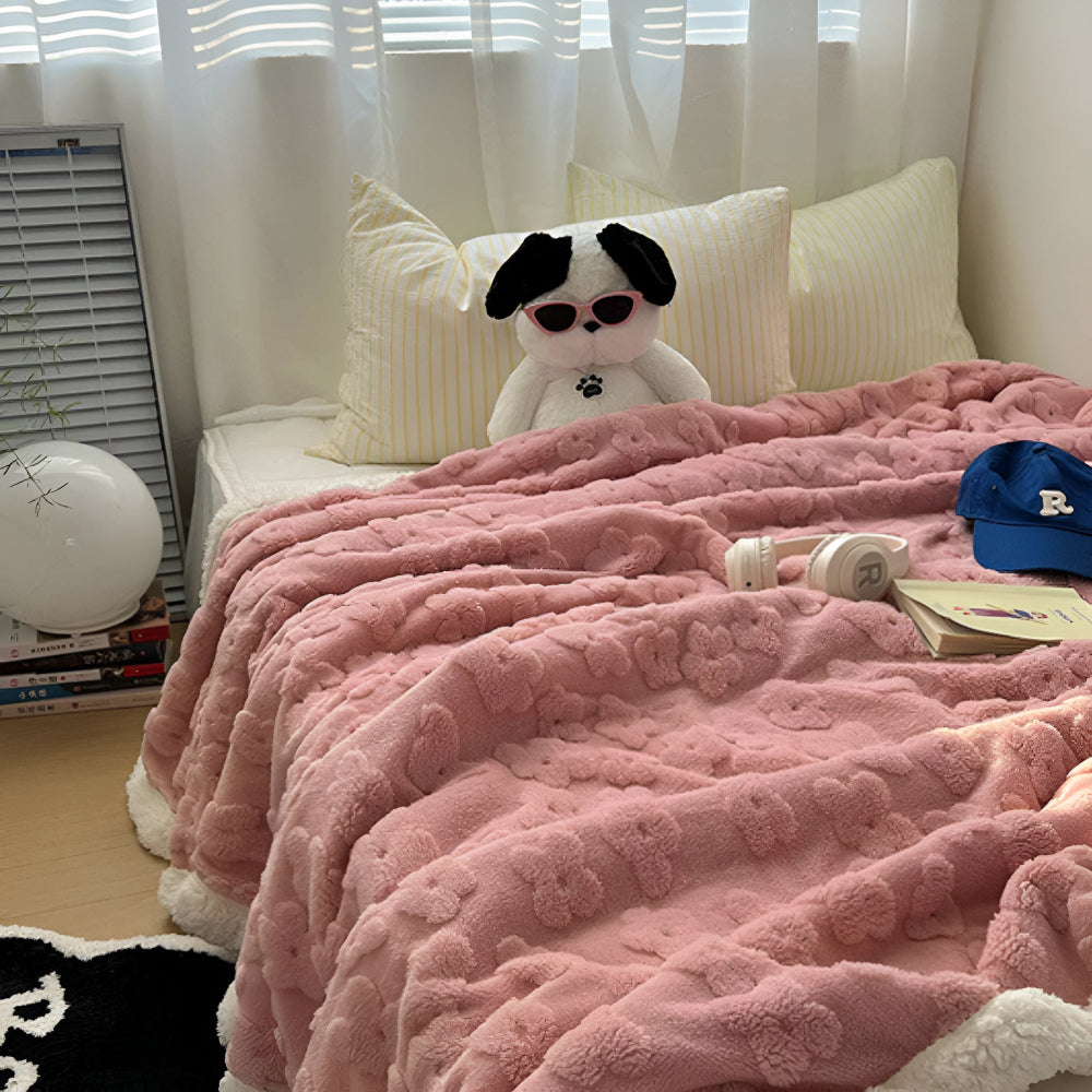 Cloud Flower Snuggle Blanket — lifestyle shot