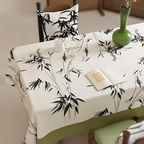 Elegant Pastoral Bamboo Zen Tablecloth — product detail view