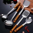 Classic Stainless Steel Kitchen Utensil Set (5 Sets) — product close-up