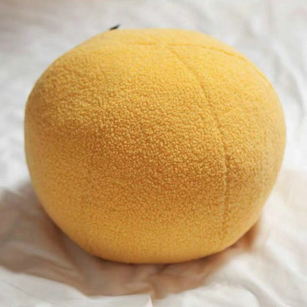 Plush Ball Shaped Boucle Cushion — alternate angle view