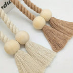 Wooden Bead Tassel Curtain Tie Back | 2Pcs Set — product in use