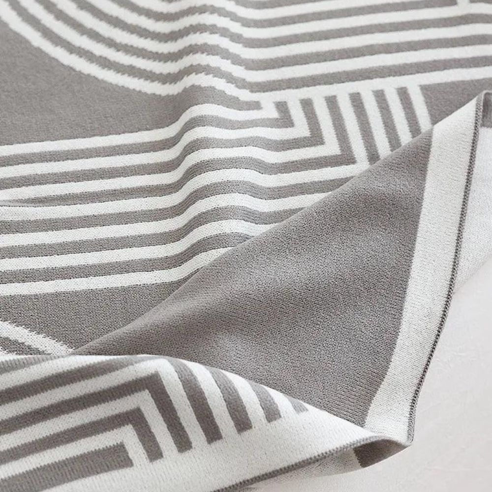 Snuggle Maze Knit Blanket — lifestyle shot