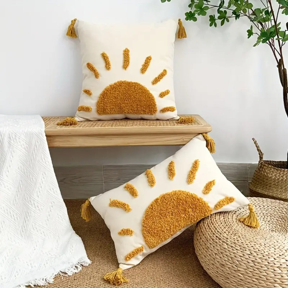 Sunrise Bliss Boho Cushion Cover — product detail view