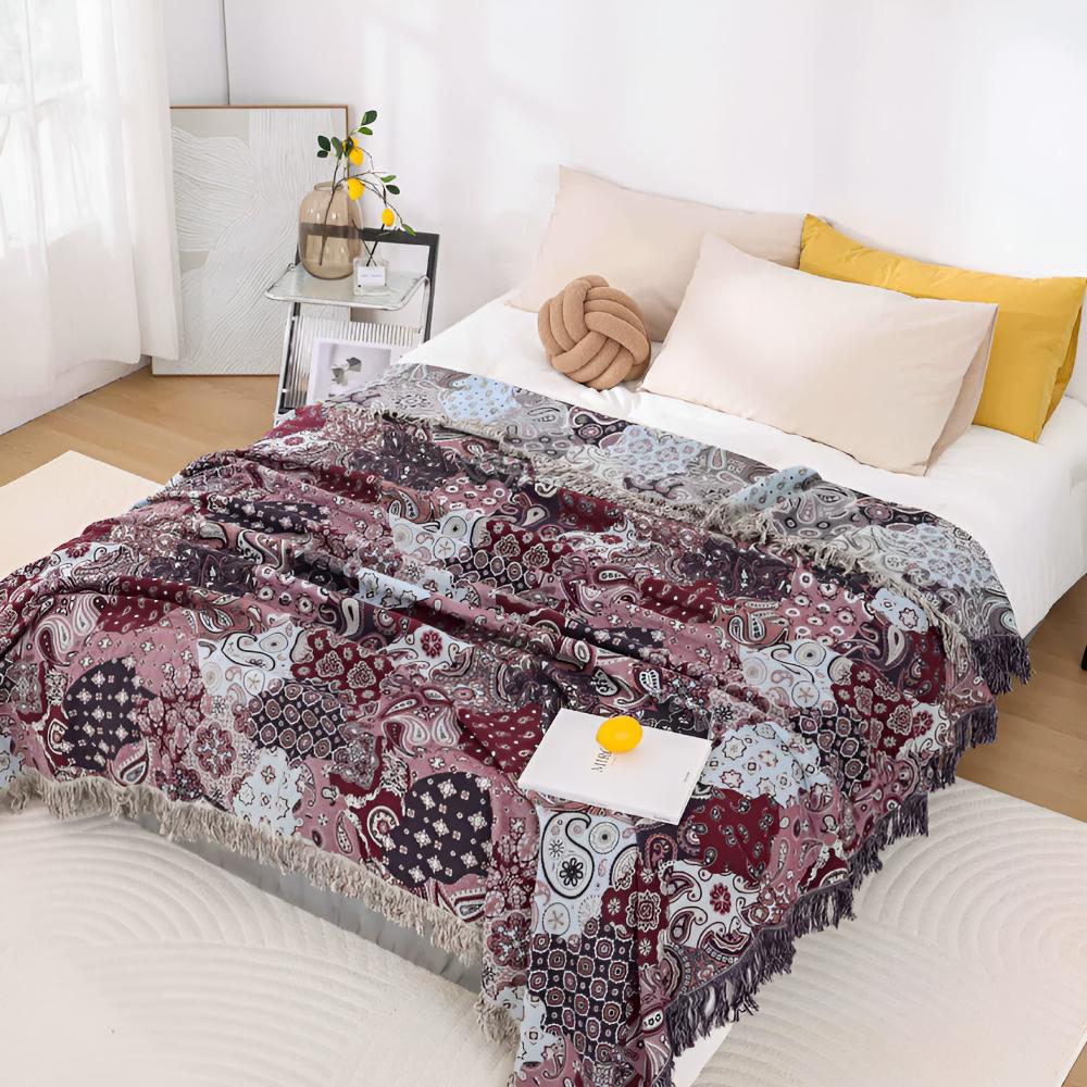 Bohemian Paisley Bliss Blanket — size and scale reference