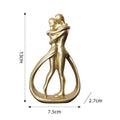 Embrace Resin Couple Sculpture — size and scale reference