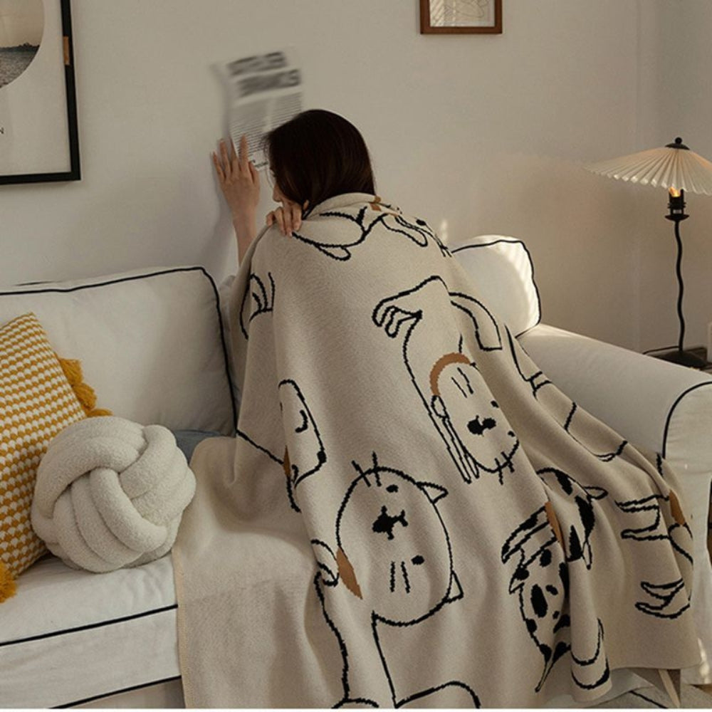 Purrsoft Cotton Nap Blanket — alternate angle view