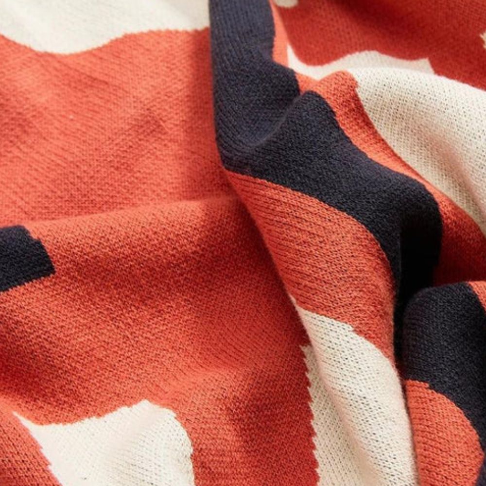 Spring Tulip Floral Knitted Blanket — additional view