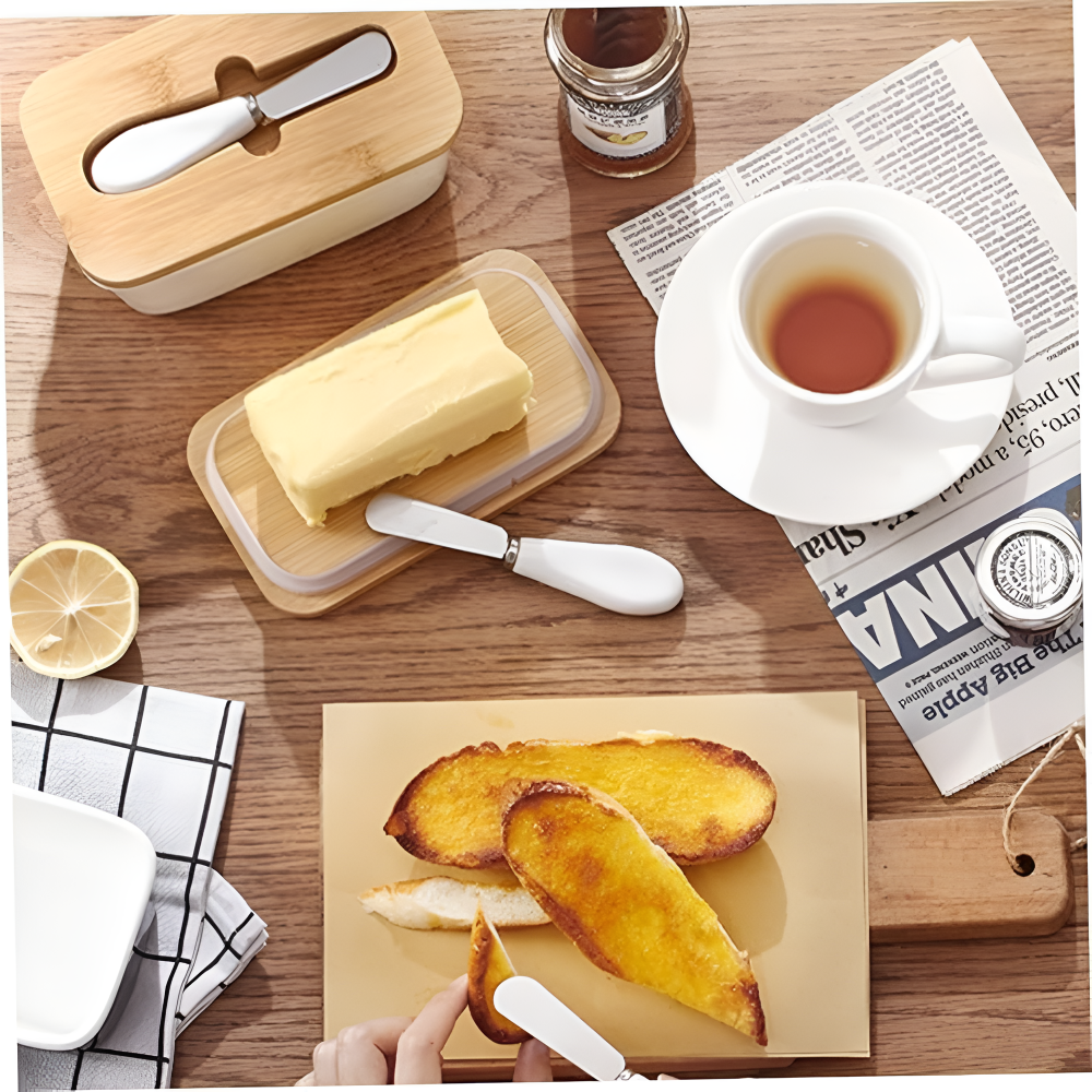 Sleek Butter Cutter Container — lifestyle shot