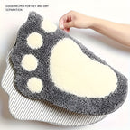 Cute Paw Print Bath Mat — product close-up