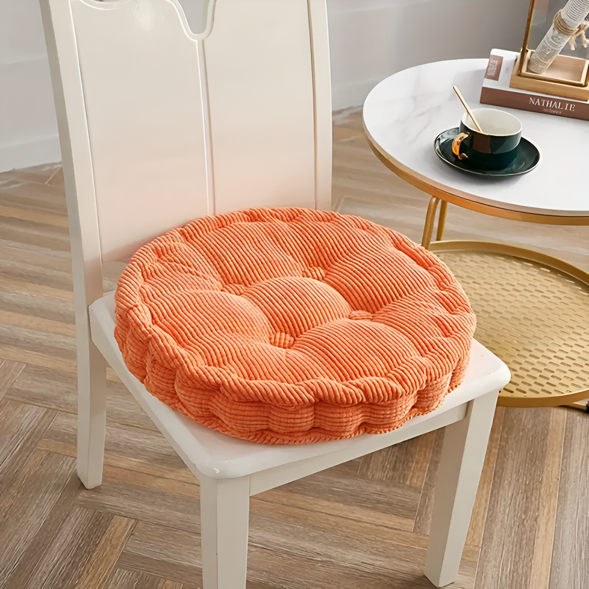 Stackable Corduroy Chair Cushions — product feature detail