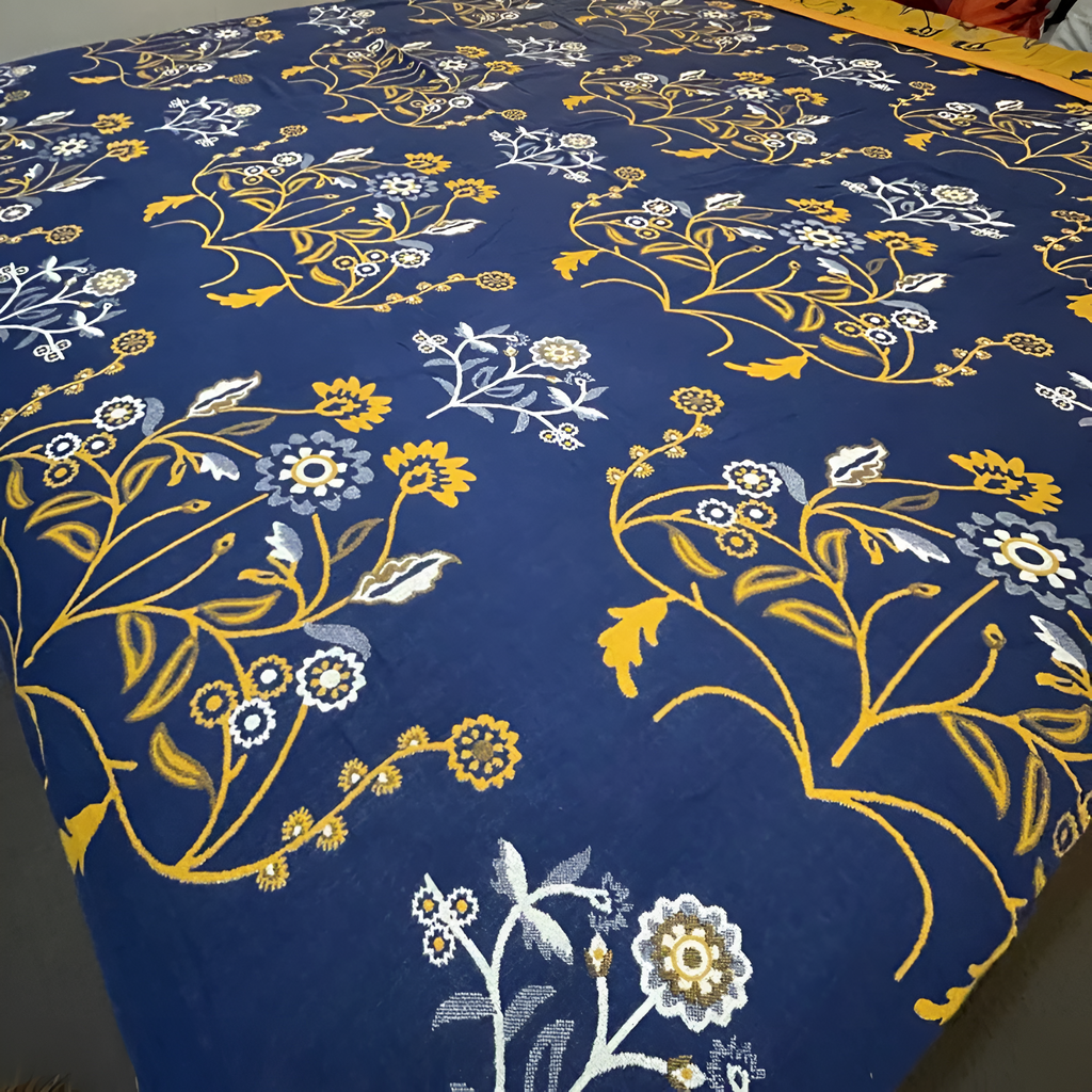 Exquisite Dianthus Flower Reversible Blanket — product in use