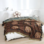 Bohemian Elephant Print Tassel Blanket — main product photo