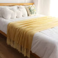 Herringbone Tassel Knit Blanket — additional view