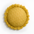 Chic Sunflower Pom-Pom Cushion — alternate angle view