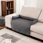 Bolstered Quilted Pet Sofa Protector — size and scale reference