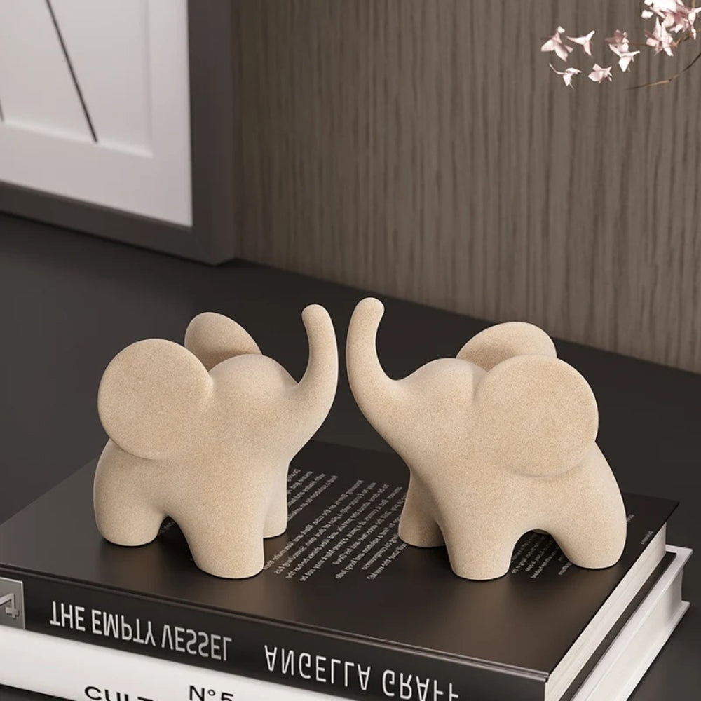 Eclectic Elephant Resin Figurines — product close-up