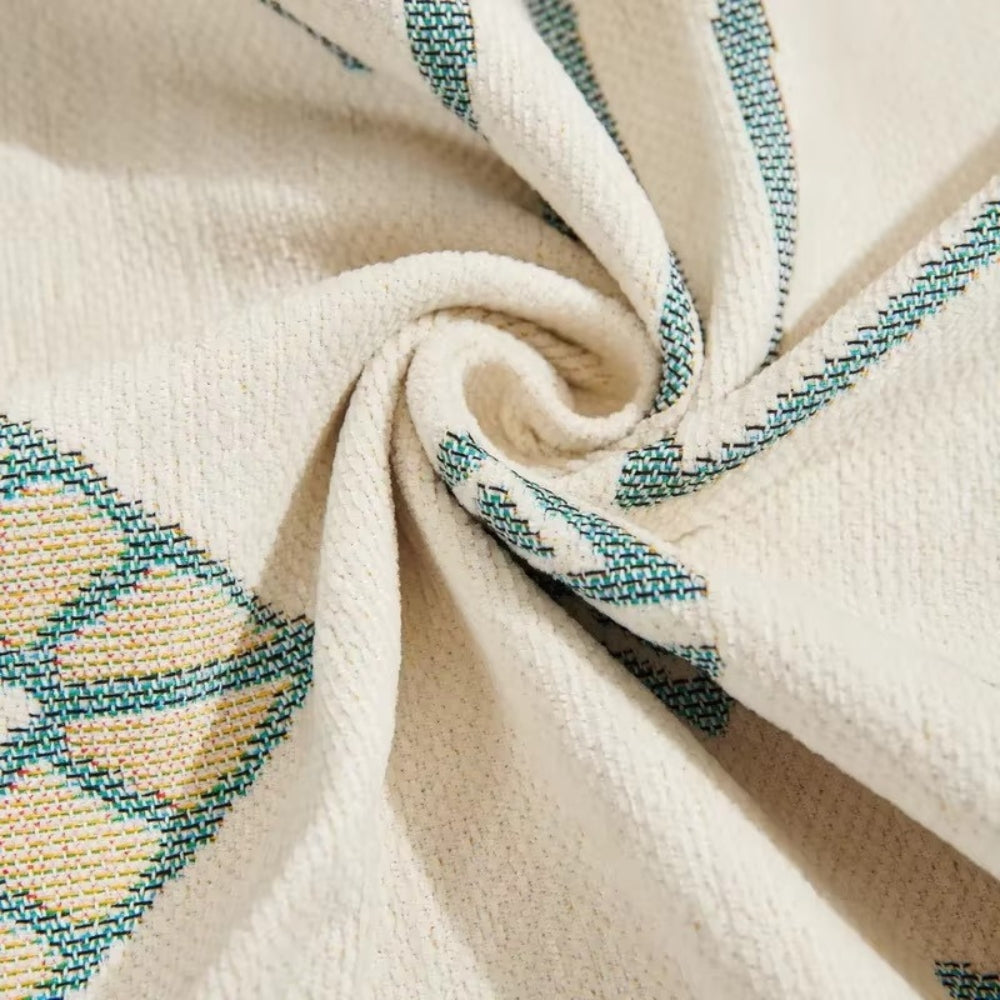 Meringue Chenille Geometry Sofa Cover — product in use