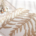 Leaf Embroidery Cushion Cover — product detail view