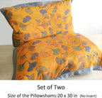 Ginkgo Leaf Embroidered Cotton Pillowcases — product in use