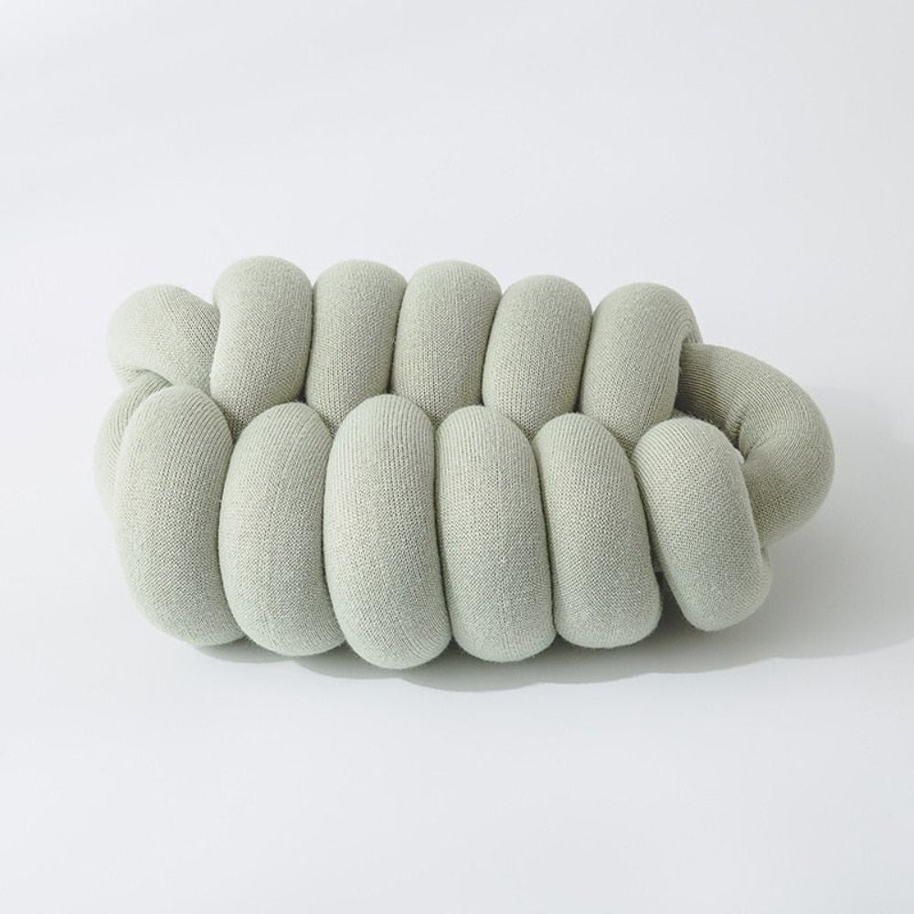 Splendid Ellipse Knotted Plush Cushion — product feature detail