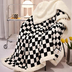 Chessboard Pattern Elegance Blanket — lifestyle shot