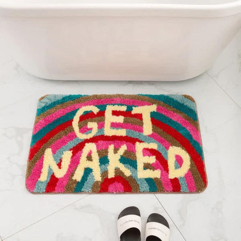 Ultra-Soft "GET NAKED" Bath Mat — alternate angle view
