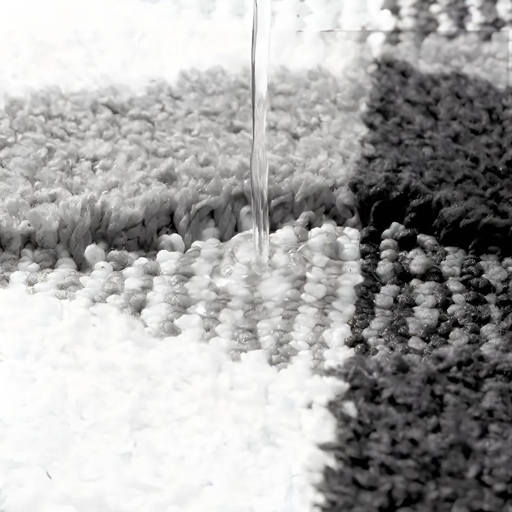 Soft Microfibre Non-Slip Geometric Rug — product in use
