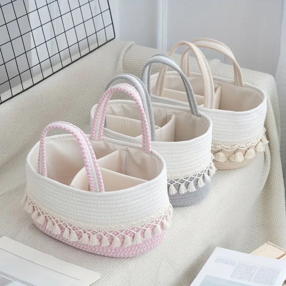 Lace Trim Baby Caddy Organiser — main product photo