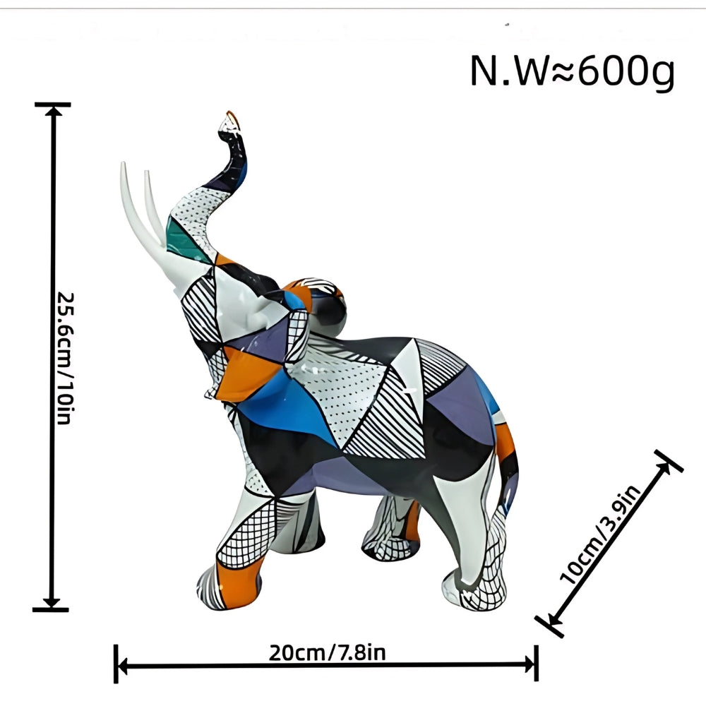 Luxury Abstract Elephant Figurine — alternate angle view