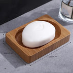 Natural Wooden Soap Dish — alternate angle view