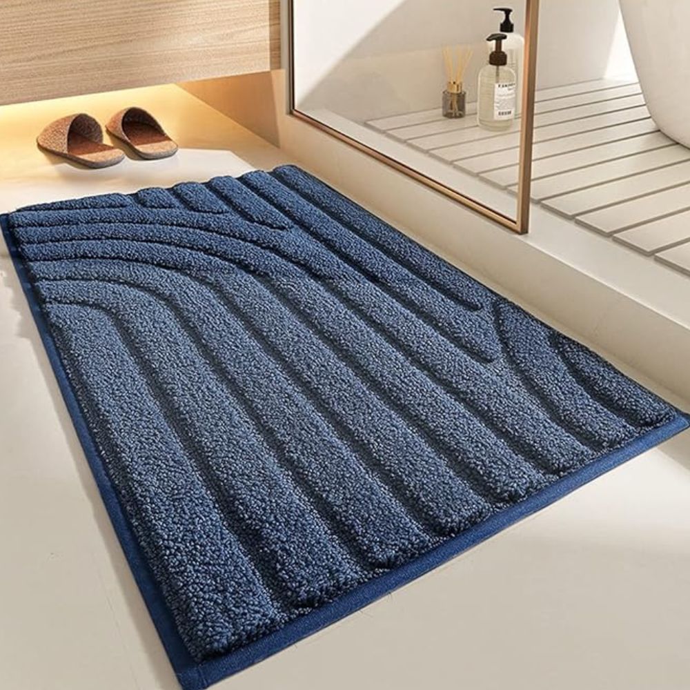Cloud Luxe Flocked Bath Mat — product feature detail