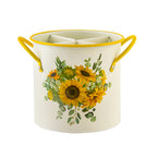 Floral Utensil Storage Basket with Divider Lid — material texture close-up