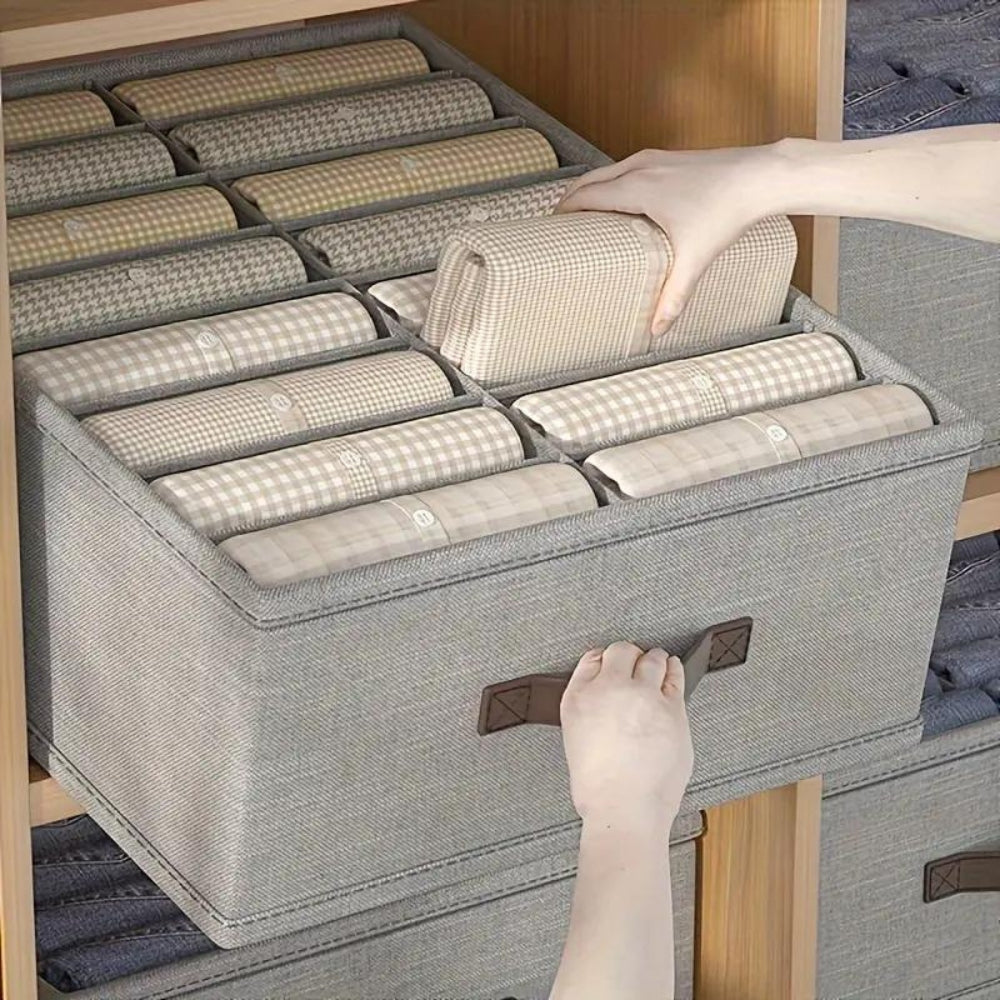 Modern Gray Linen Storage Container — main product photo