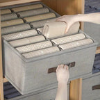 Modern Gray Linen Storage Container — main product photo