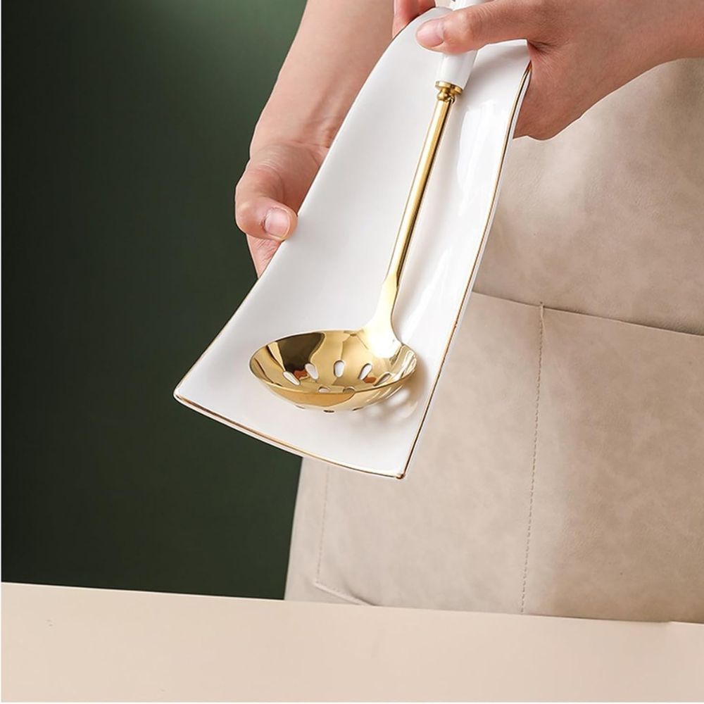 Flowline Ceramic Cooking Spoon Rest — lifestyle shot