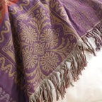 Mandala Tassel Throw Blanket — size and scale reference