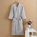 Plush Cotton Jacquard Bathrobe — alternate angle view