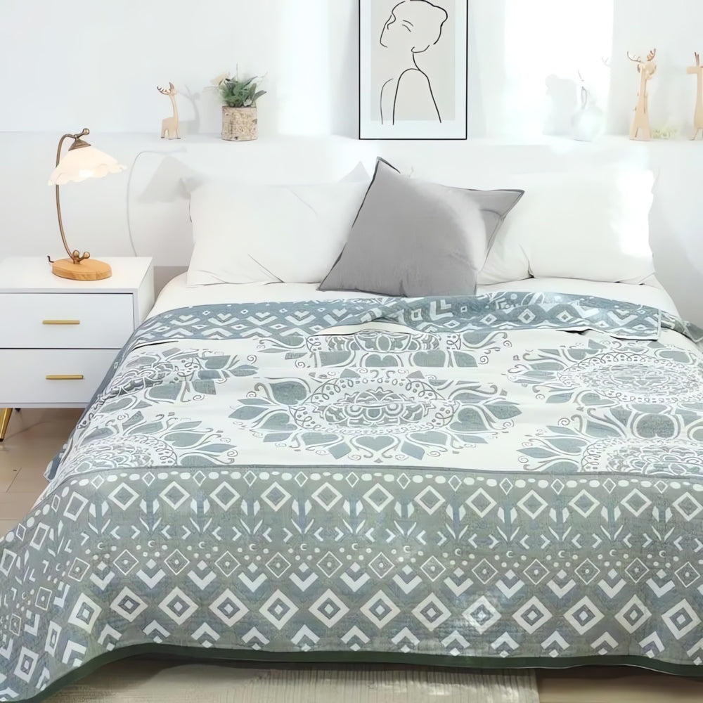 Lunara Floral Cotton Comfort Blanket — product detail view