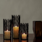 Black Iron Candle Holder