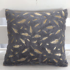 Golden Leaf Velvet Cushion Covers