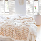 Warm Waffle Sherpa Blanket — lifestyle shot