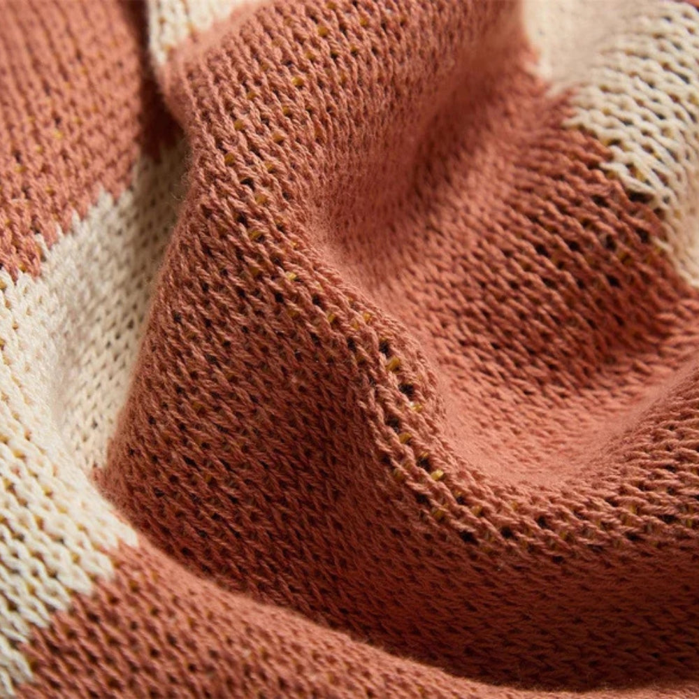 Scandinavian Bold Floral Print Blanket — product feature detail