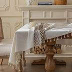 Elegance Leaves Embroidered Tablecloth — product feature detail