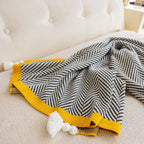 Golden Chevron Luxe Blanket — additional view