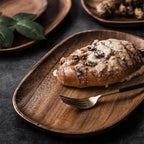 Oval Shaped Acacia Wood Serving Trays Set — lifestyle shot