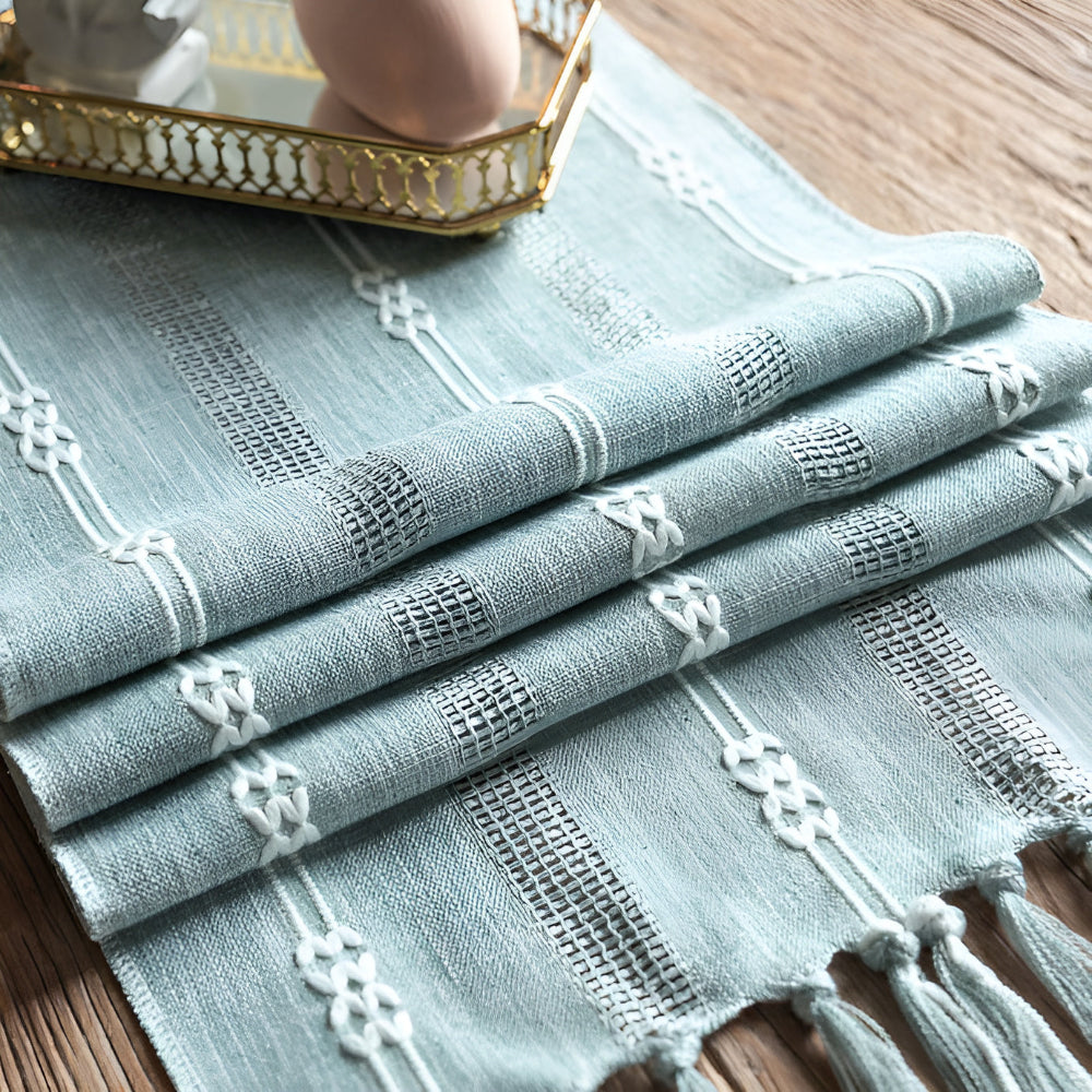 Tassel Whisper Table Runner — product close-up